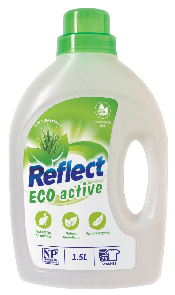 фото Универсальный гель для стирки для белого и цветного белья reflect eco aktive 1,5 л