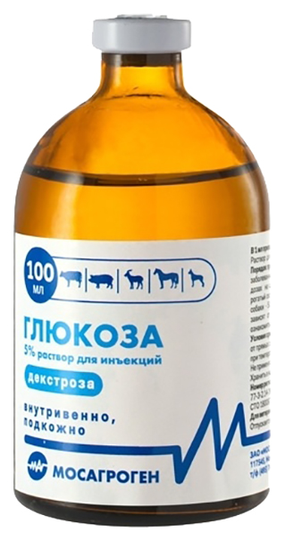 

Препарат МОСАГРОГЕН Глюкоза 5% внутривенно,подкожно, р-р для инъекций 100мл, Глюкоза