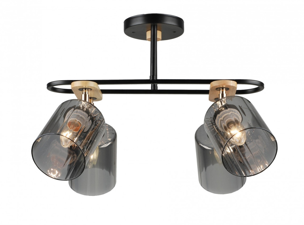 

Потолочная люстра Imex MD.5712-4-S-BK+WOOD, Imex MD.5712-4-S-BK+WOOD