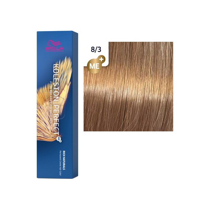 Крем-краска для волос Wella Koleston Perfect 8/3 Крем-карамель 60 мл краска для волос svoboda gamma perfect color сливочная карамель 8 3 50гр