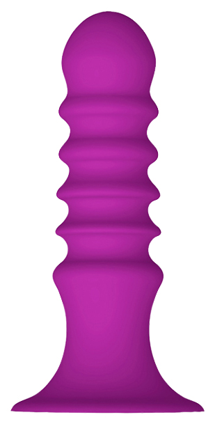 фото Фиолетовый ребристый анальный стимулятор ribbed plug 13,5 см dream toys