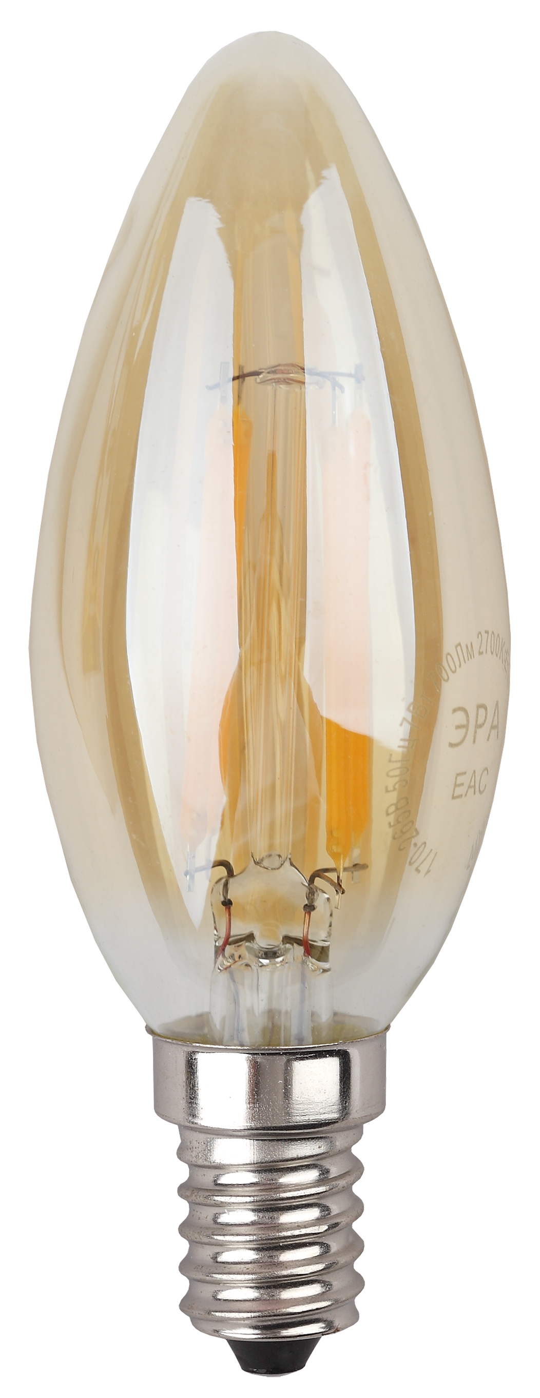 фото Лампа эра f-led b35-9w-827-e14 gold