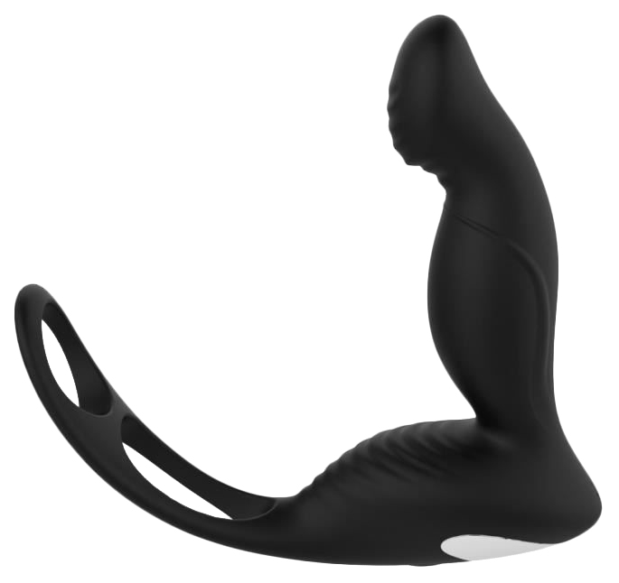 фото Черный вибромассажер простаты p-pleaser w erection enhance dream toys