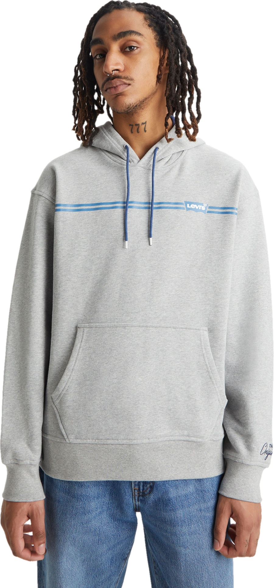 

Худи мужское Levi's 38479-0182 серое M, Серый, 38479-0182