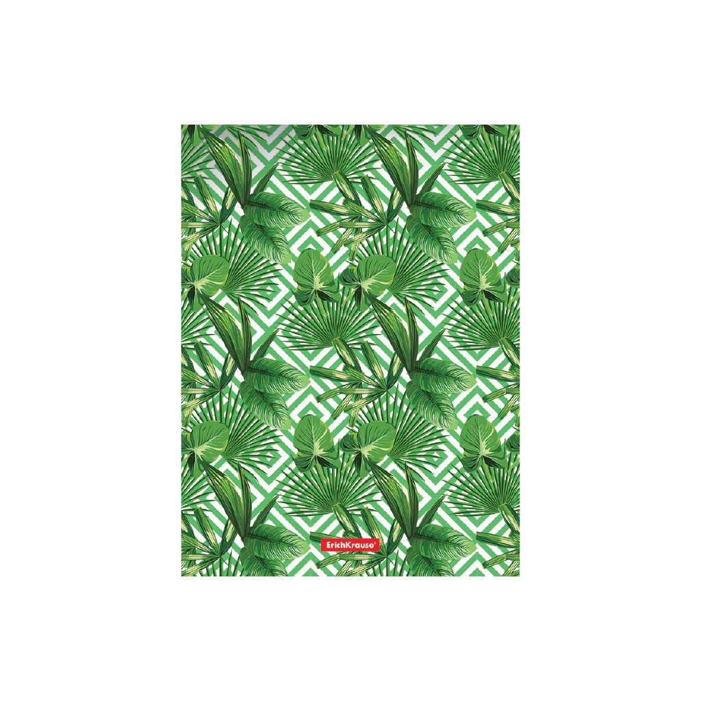 фото Папка с боковым зажимом пластиковая erichkrause tropical leaves, a4 (в пакете по 4 шт.)