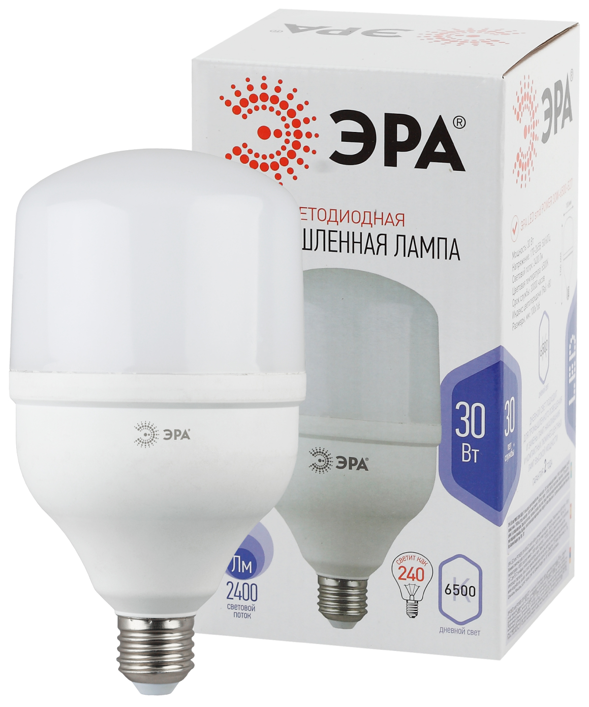 фото Лампа эра led power t100-30w-6500-e27