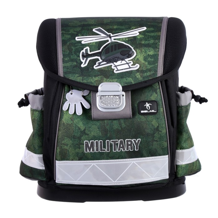 фото Рюкзак детский belmil на замке classy 36 х 32 х 19, для мальчика, military, зеленый