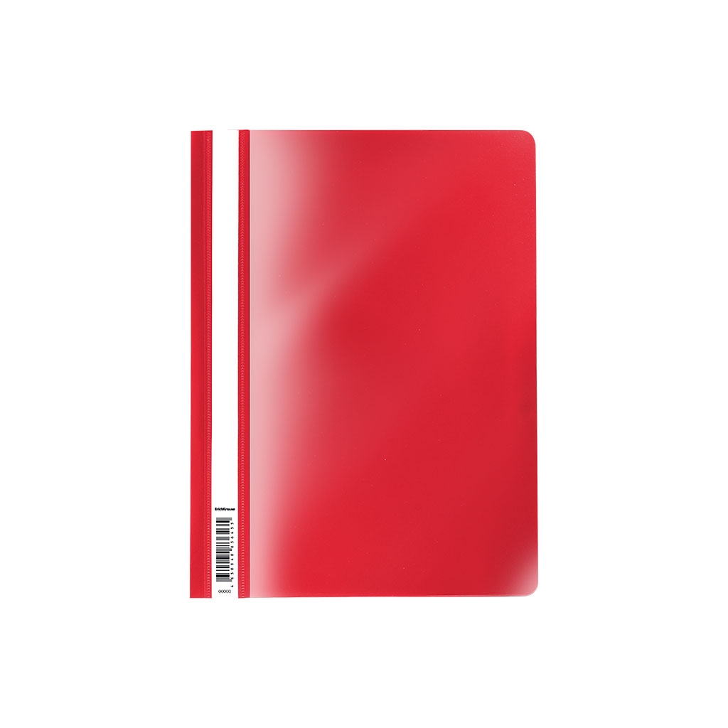 Папка-скоросшиватель пластиковая ErichKrause Fizzy Classic, A4, красный (в пакете по 20 шт