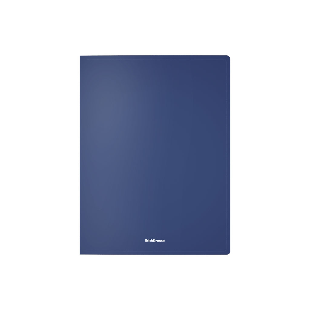 

Папка-скоросшиватель пластиковая с пружинным механизмом ErichKrause Matt Classic, A4, сини