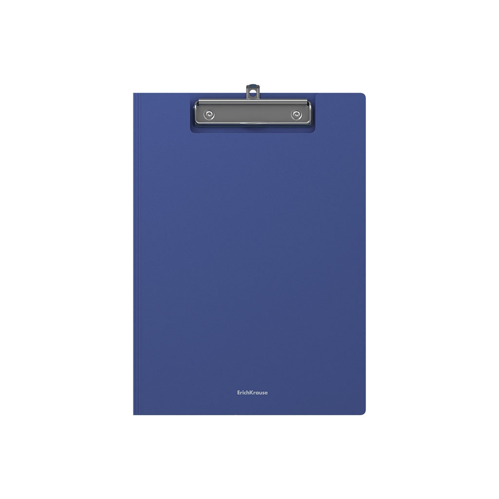 фото Папка-планшет пластиковая erichkrause matt classic, a4, синий (в пакете по 4 шт.)