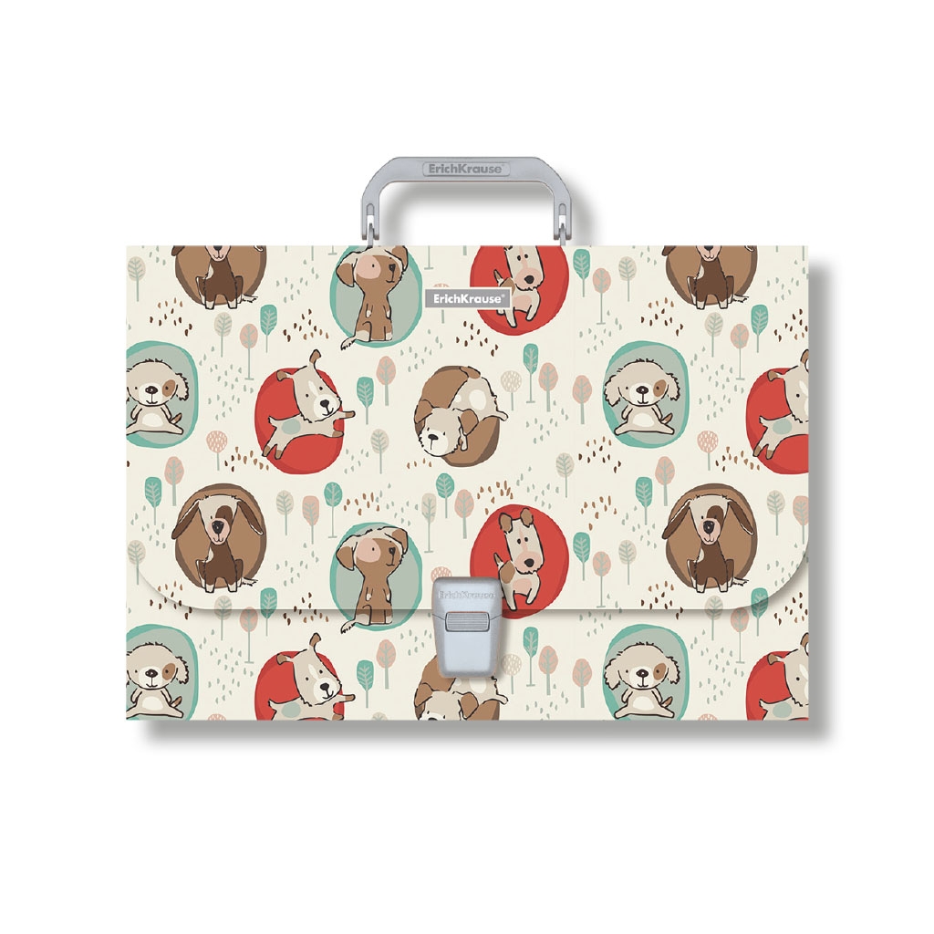 

Портфель пластиковый ErichKrause Little Dogs, A4 (в пакете по 1шт.)