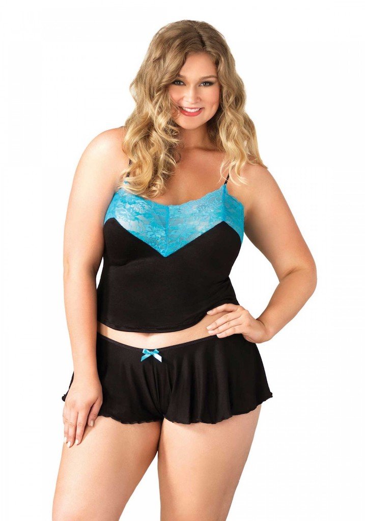

Комплект белья Leg Avenue Plus size lounge cami & shorts, 3XL-4XL, LG8873