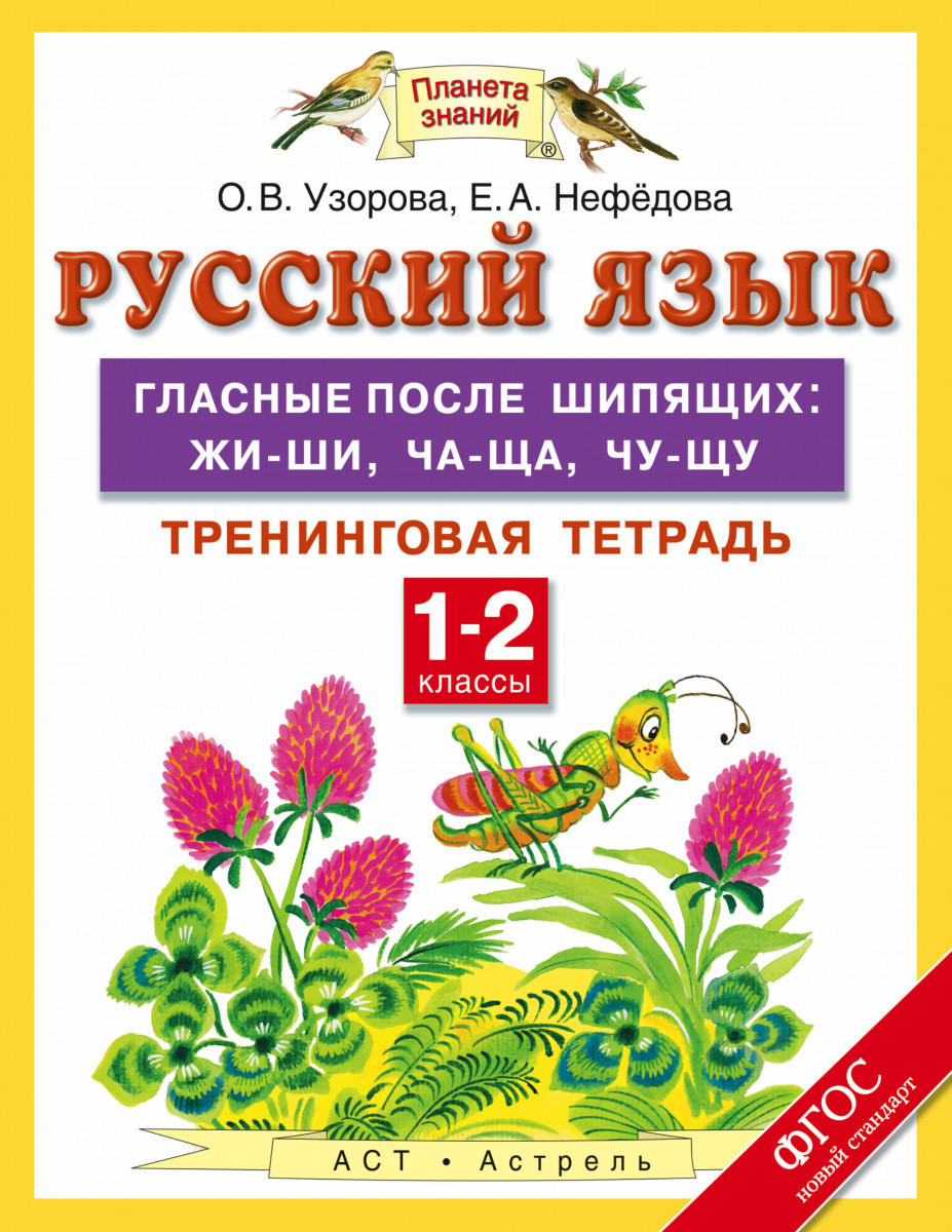 Тетрадь Русский язык: гласные после шипящих: жи-ши, ча-ща, чу-щу: тренинговая :