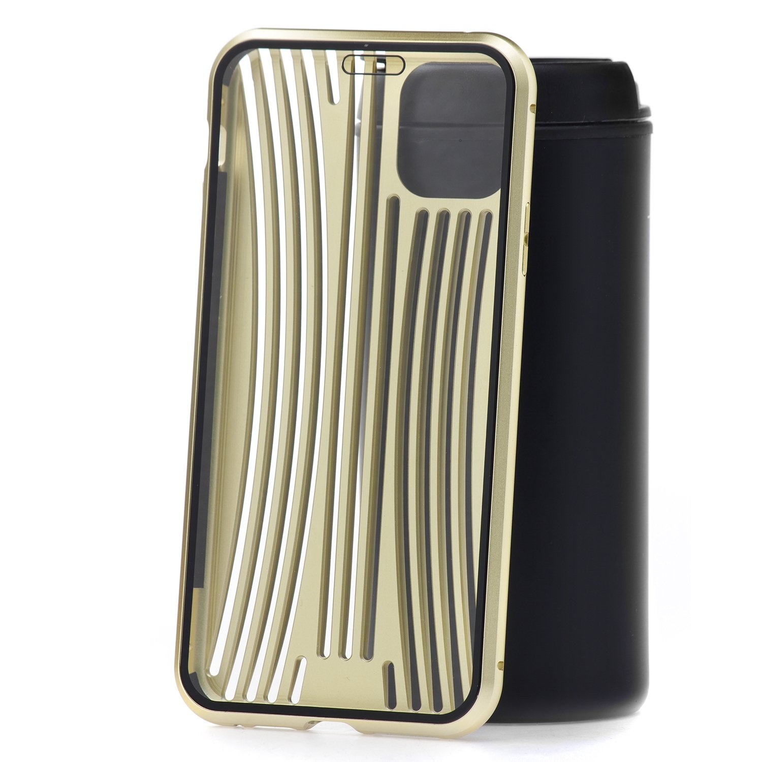 фото Чехол для apple iphone 11 pro max metal suitcase gold кruче