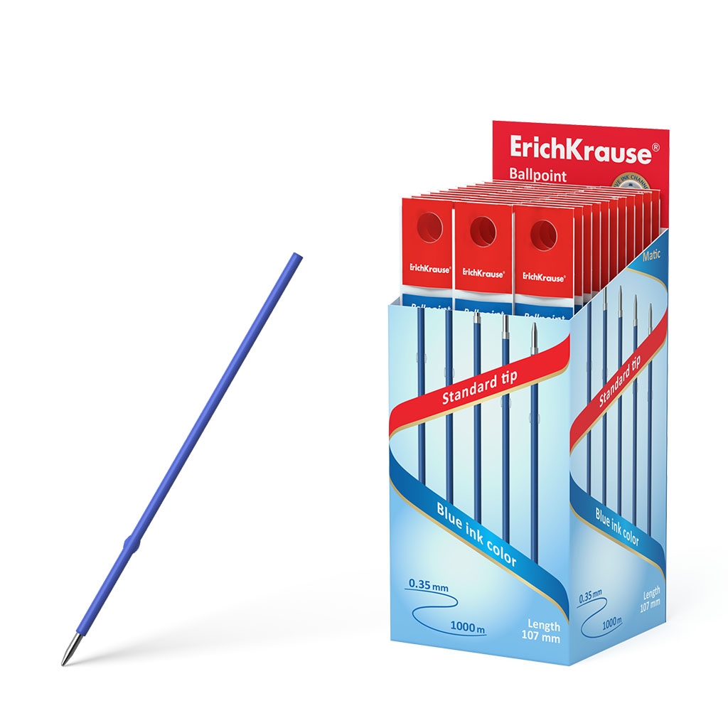 Стержень шариковый ErichKrause 107мм для автоматических ручек XR-30 0.7 цвет чернил синий