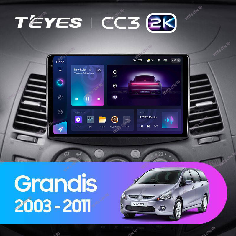 Штатная магнитола Teyes CC3 2K 360 6128 Mitsubishi Grandis 1 2003-2010 F1 5300000₽