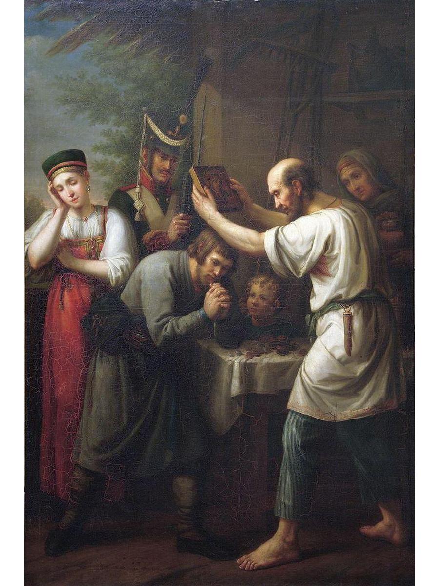 

Постер DRABS A2 Лучанинов И.В. Благословение ополченца 1812 года