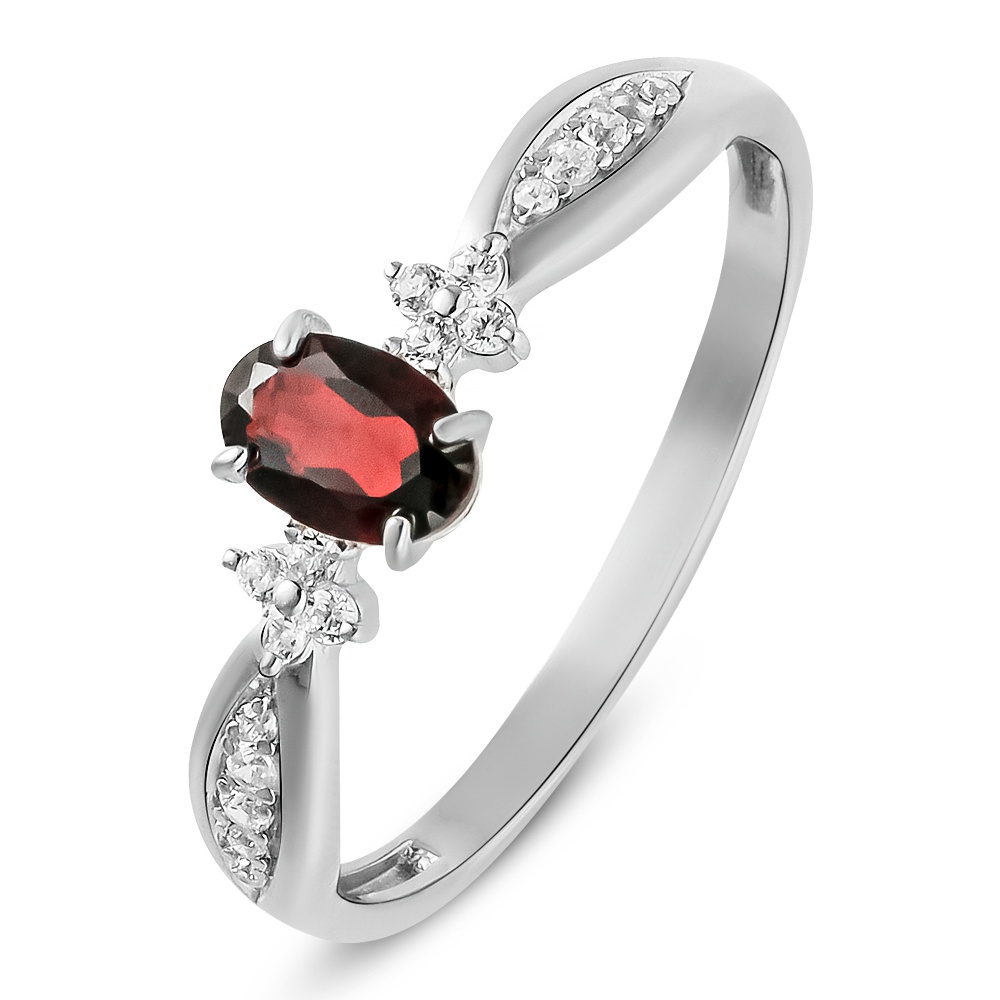 

Кольцо из серебра р. , 585Gold 701011112, гранат, 701011112