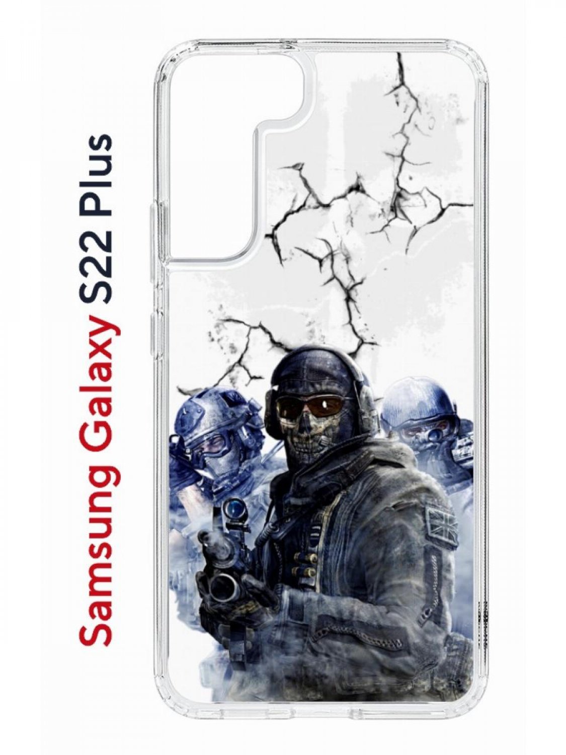 Чехол на Samsung Galaxy S22 Plus Kruche Print Call of Duty,противоударный бампер с принтом