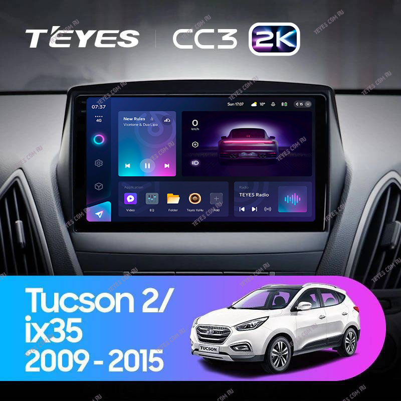 Штатная магнитола Teyes CC3 2K 360 6128 Hyundai ix35 2009-2015 Tucson 2 Тип-C 5640000₽