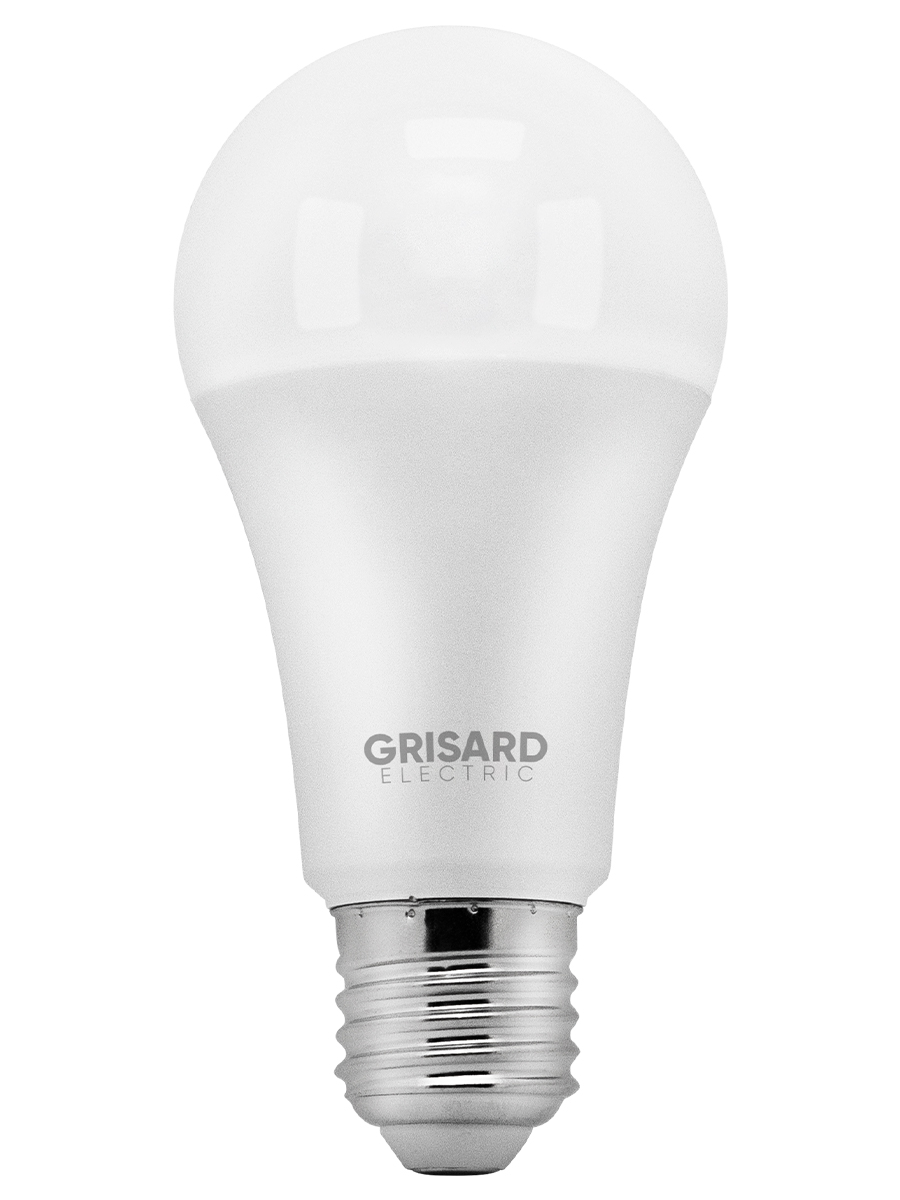 фото Лампа светодиодная grisard electric шар a60 е27 15вт 4000к 220в