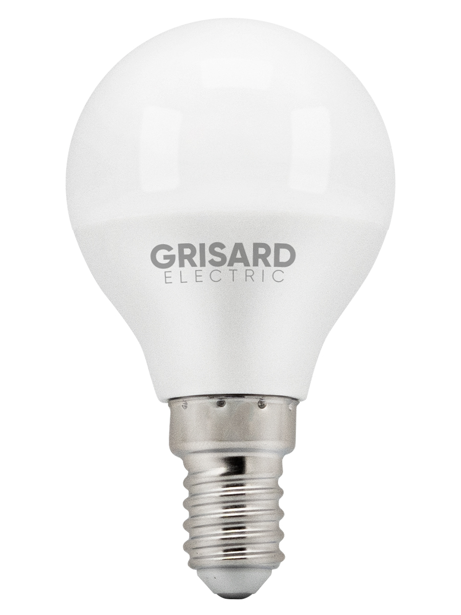 фото Лампа светодиодная grisard electric шар g45 e14 7вт 4000к 220в