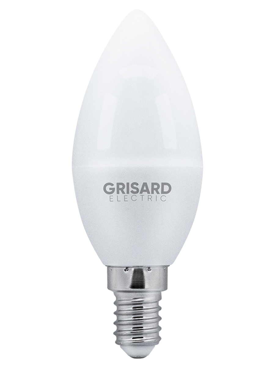 фото Лампа светодиодная grisard electric свеча c35 е14 7вт 3000к 220в