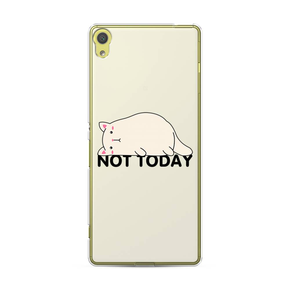 

Чехол на Sony Xperia XA "Cat not today", Белый;розовый;черный, 51250-1