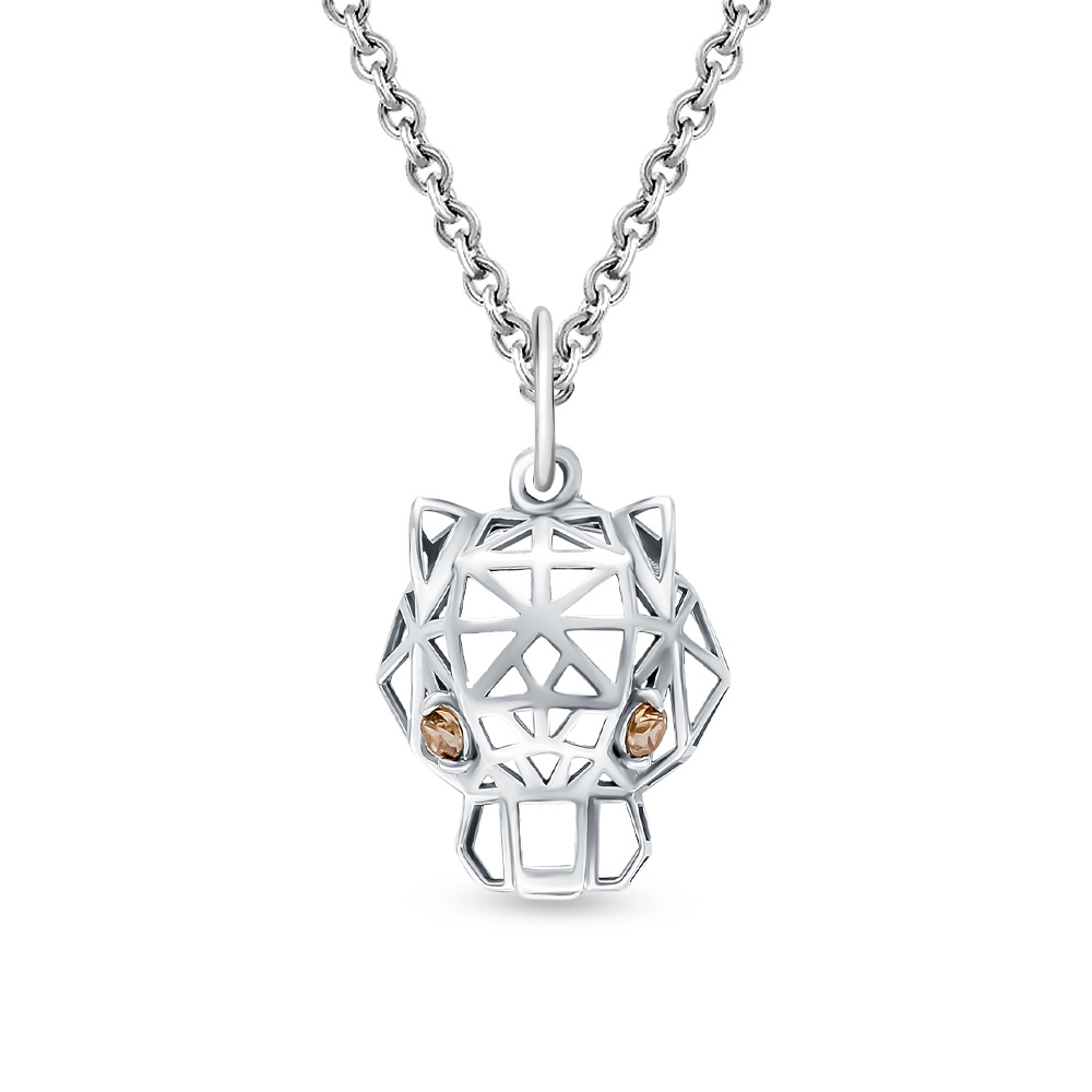 

Подвеска из серебра 585Gold 703006453, фианит, 703006453