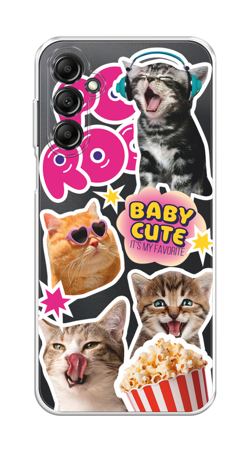 

Чехол на Samsung Galaxy A15 "Popcorn cats", Серый;коричневый;розовый, 2108950-1