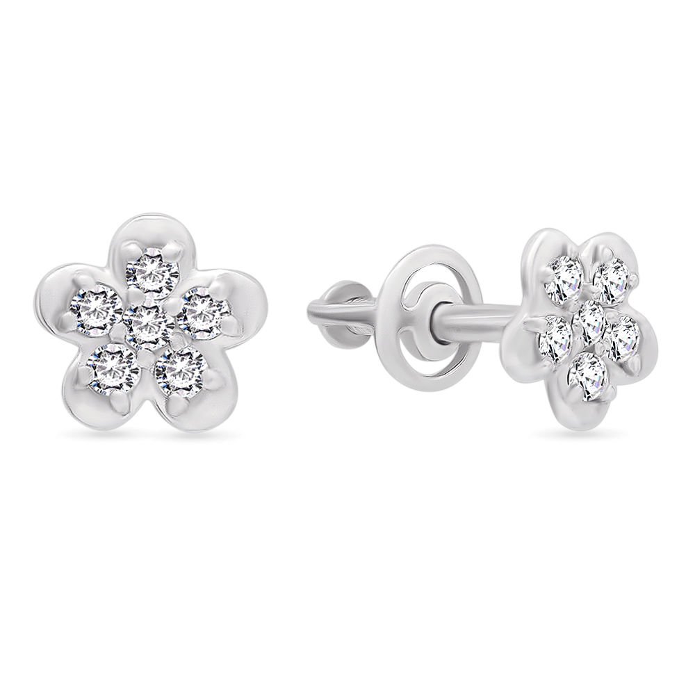 

Серьги пусеты из серебра 585Gold 902000226, фианит, 902000226