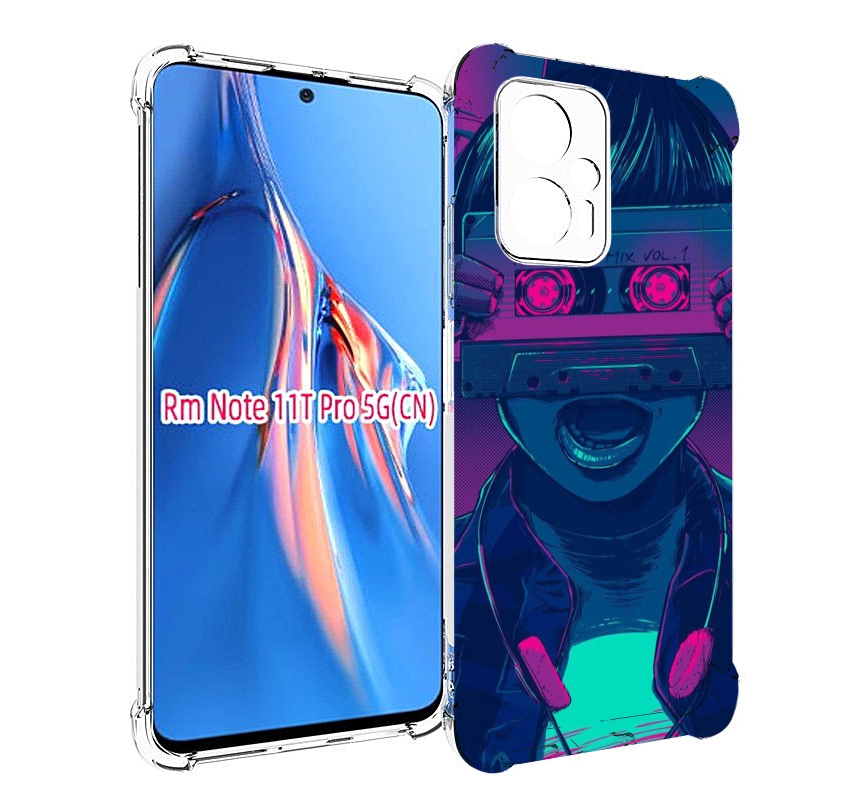 

Чехол MyPads киберпанк с кассетой для Xiaomi Redmi Note 11T Pro / 11T Pro Plus / Poco X..., Прозрачный, Tocco