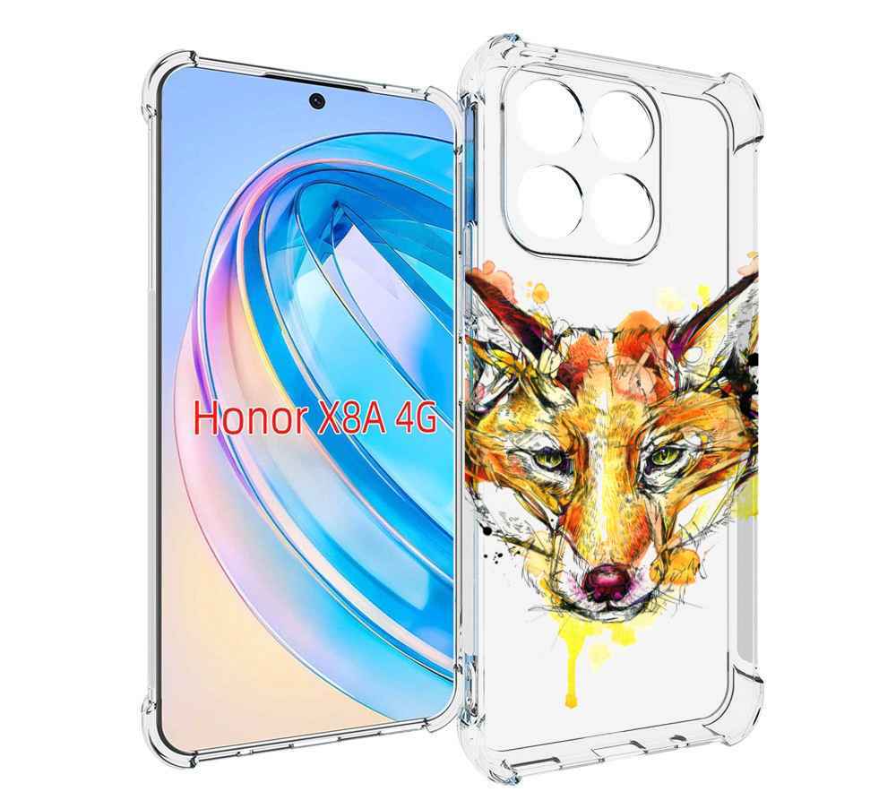 

Чехол MyPads Акварельная лиса для Honor X8a, Tocco