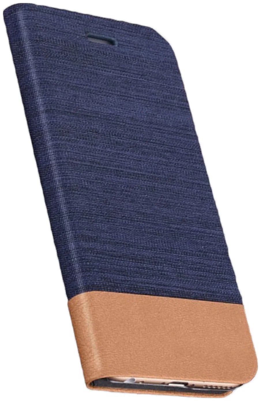 фото Чехол-книжка mypads для oneplus 9rt из водоотталкивающей кожи синий с вставкой под кожу