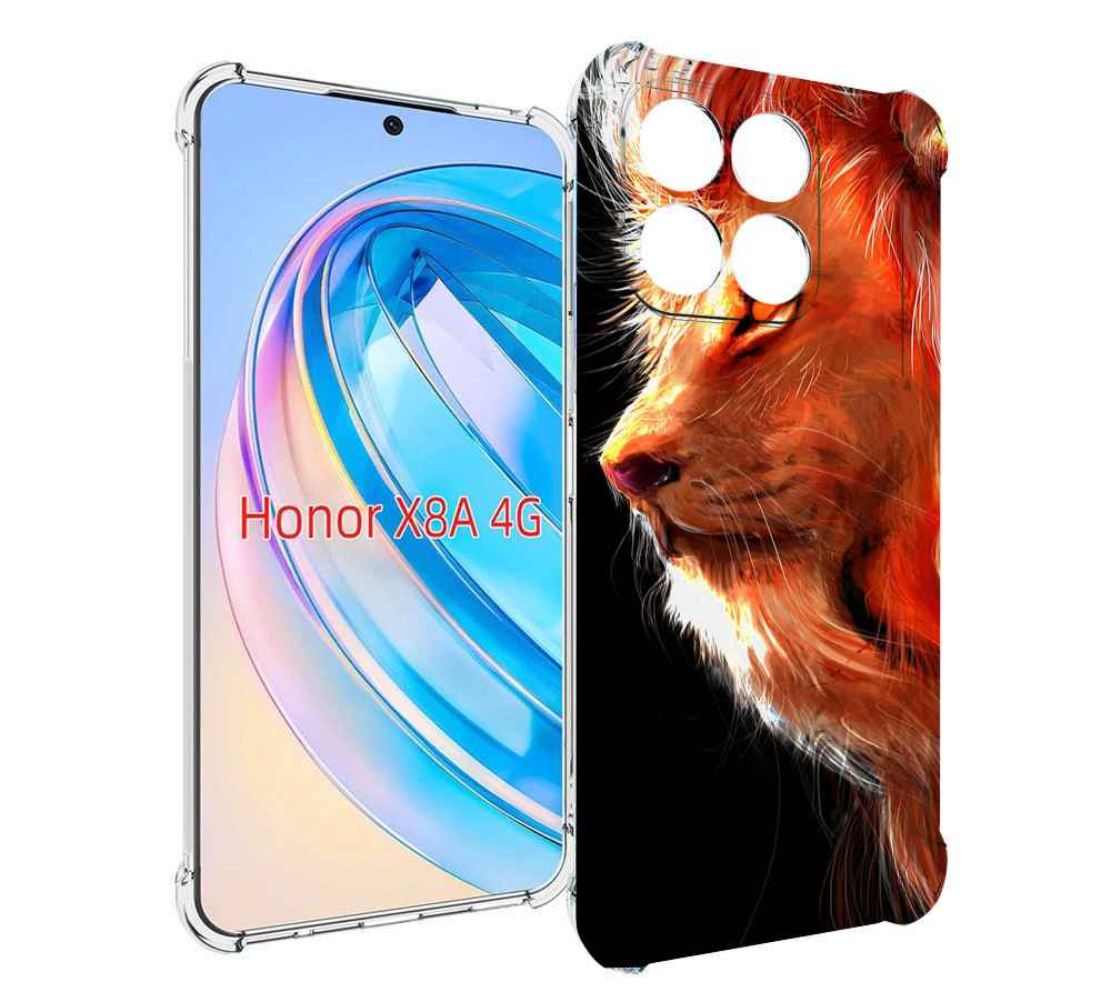 

Чехол MyPads Арт-рисунок-льва мужской для Honor X8a, Tocco