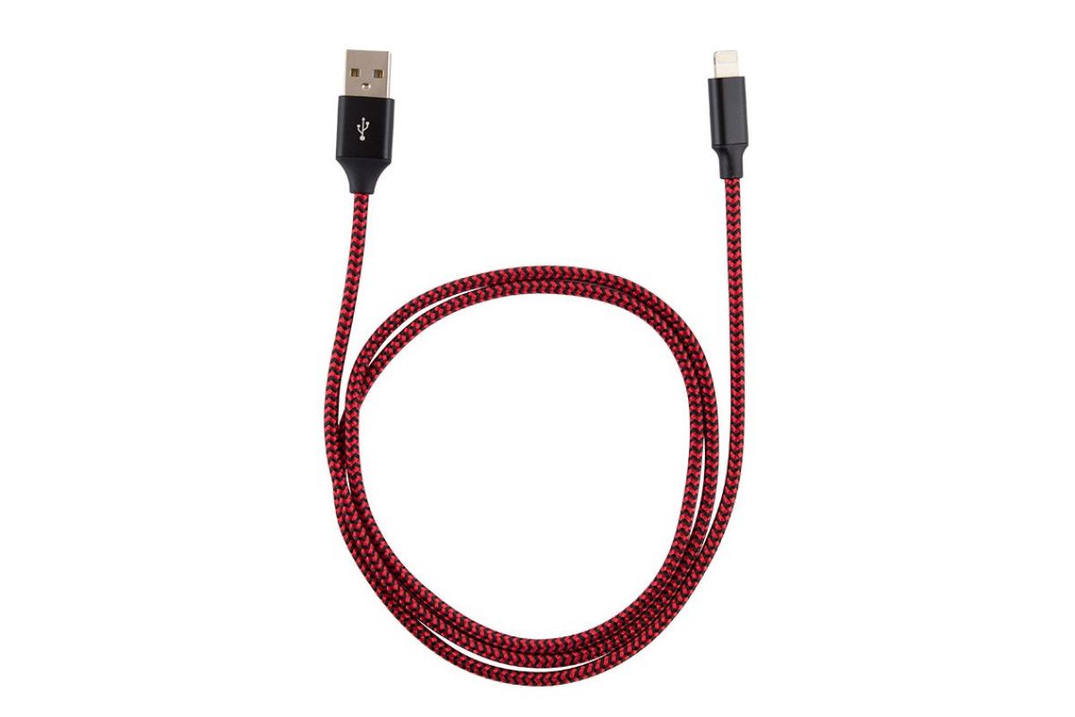 фото Кабель energy et-03 usb/lightning, цвет - красный nrg