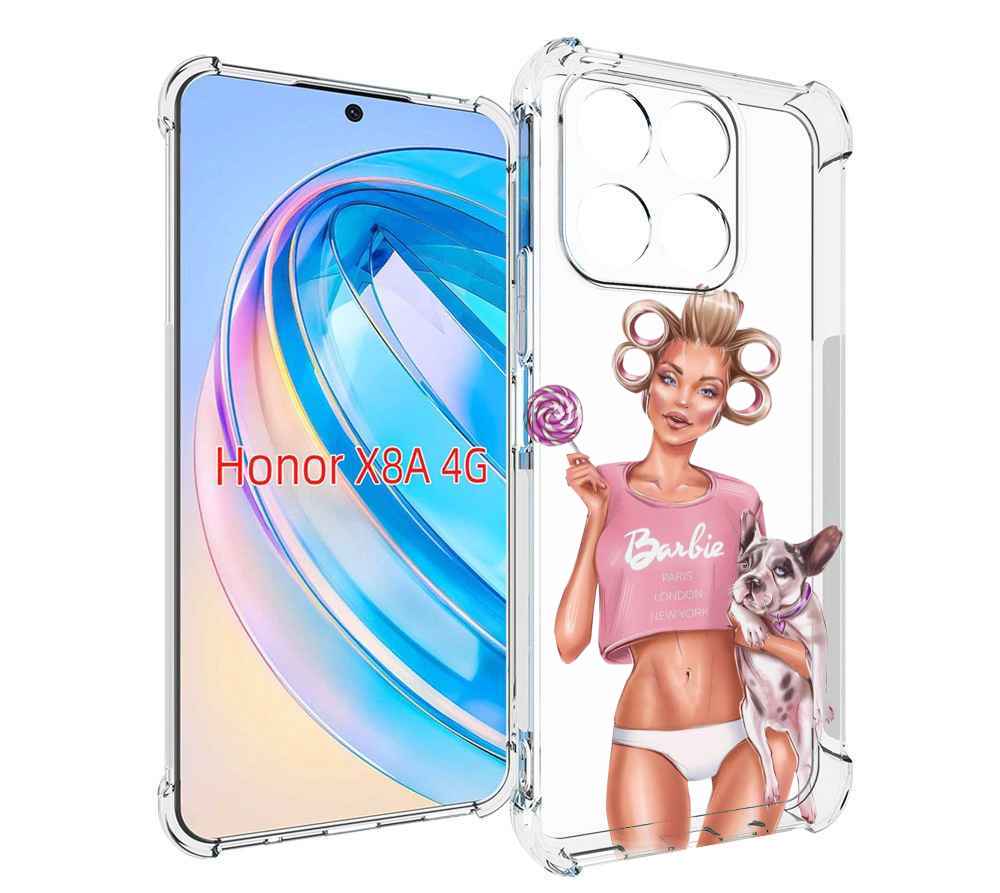 

Чехол MyPads Барби-с-собачкой женский для Honor X8a, Tocco