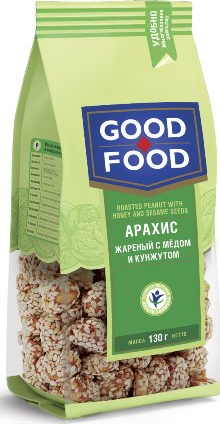 

Арахис Good Food жареный с медом и кунжутом 130 г