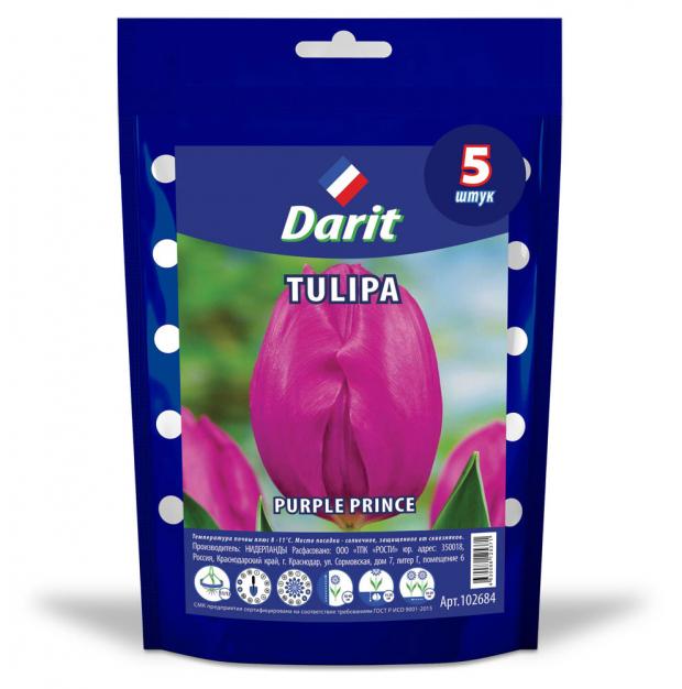 

Луковицы тюльпан Тюльпаны Darit Пурпурный принц Darit