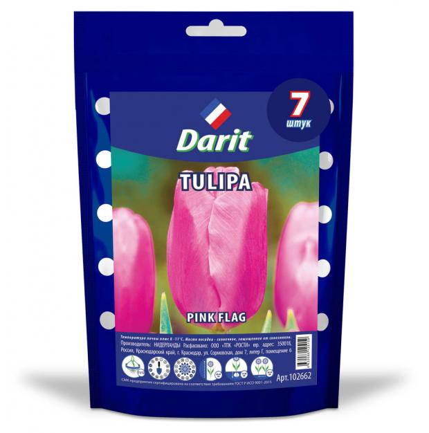 

Луковицы тюльпан Розовый флаг Darit 7 шт.