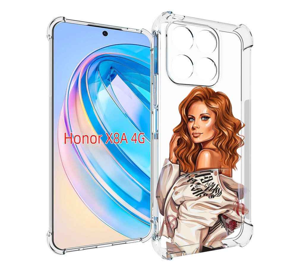 

Чехол MyPads Бежевая-куртка женский для Honor X8a, Tocco