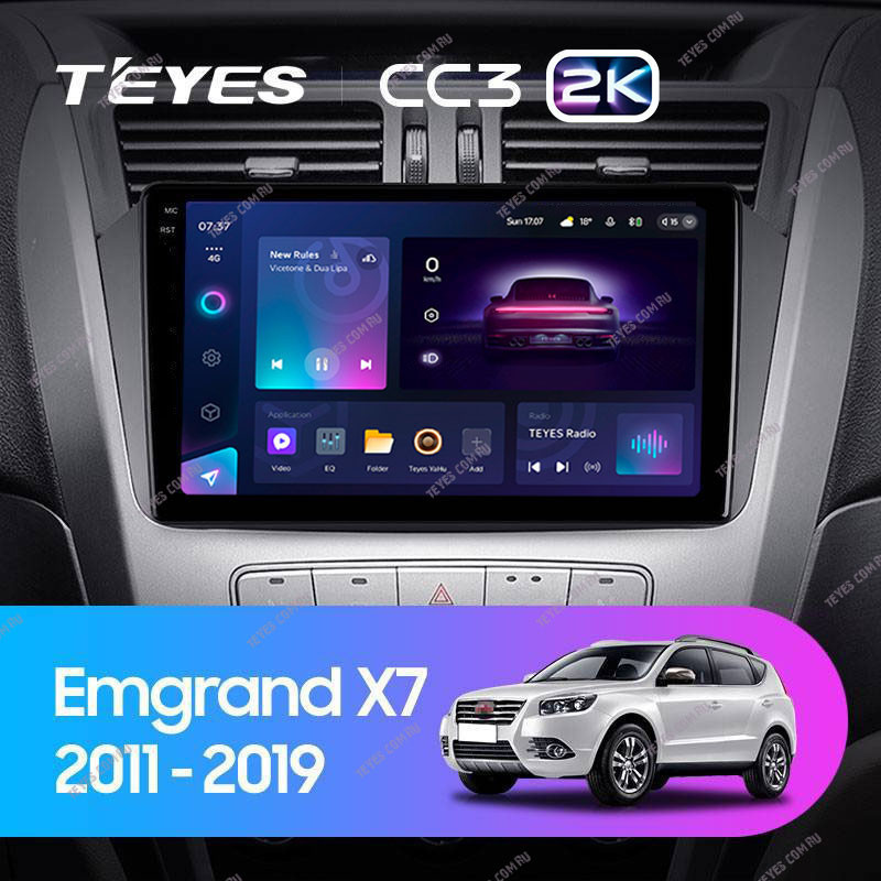 Штатная магнитола Teyes CC3 2K 360 6128 Geely Emgrand X7 1 GX7 EX7 2011-2019 5390000₽