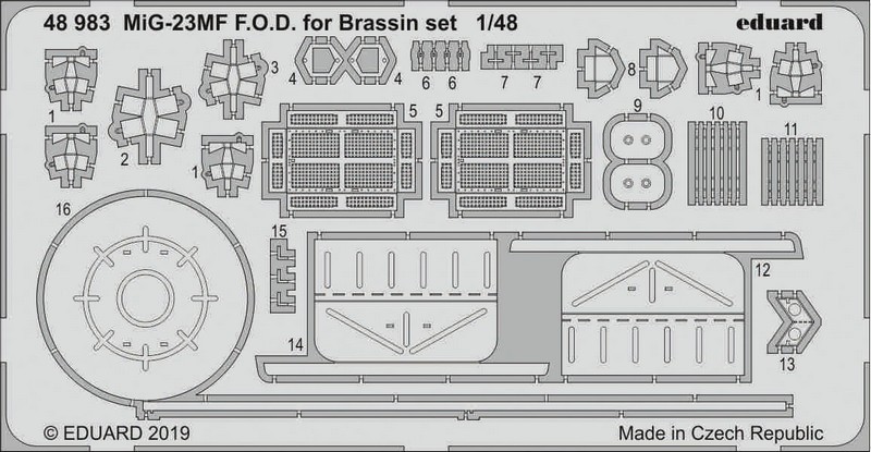 фото Фототравление eduard 48983 миг-23мф чехол для набора brassin