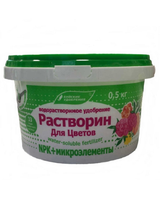 

Минеральное удобрение комплексное Буйские удобрения Растворин для цветов 500 г