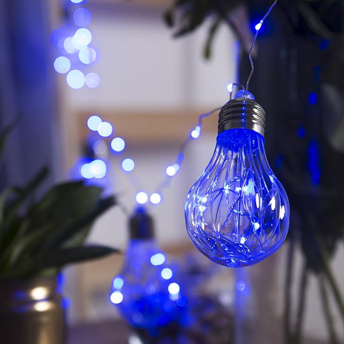 

Luazon Lighting Нить с насадками "Лампочки объемные" 10 шт, 100 LED-12V 3612363