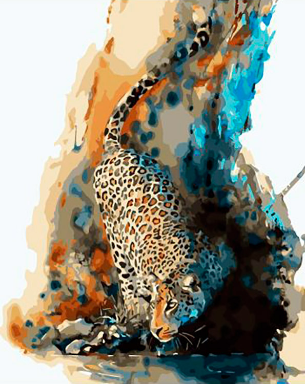 

Картина по номерам ВанГогВоМне Акварельный леопард, Акварельный леопард