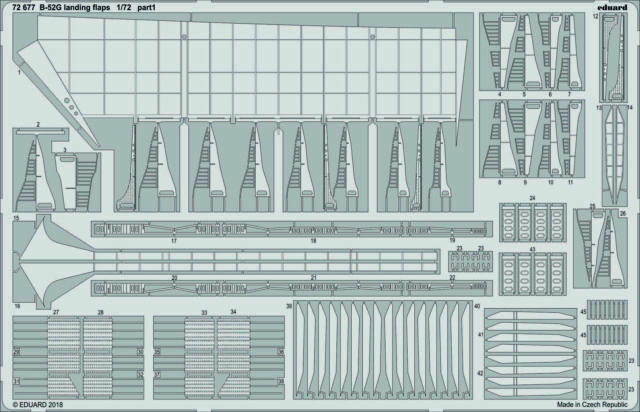 Фототравление Eduard 72677 B-52 закрылки 1/72