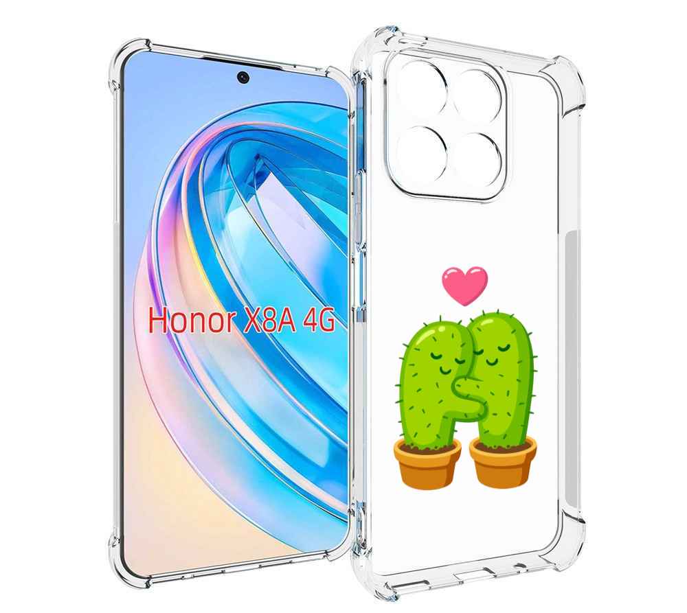 

Чехол MyPads Влюбленные-кактусы для Honor X8a, Tocco