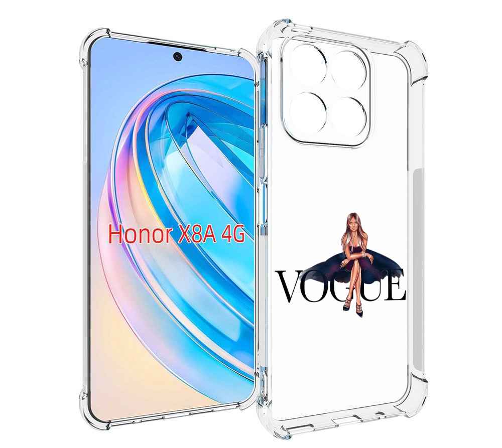 

Чехол MyPads Вог-девушка женский для Honor X8a, Tocco