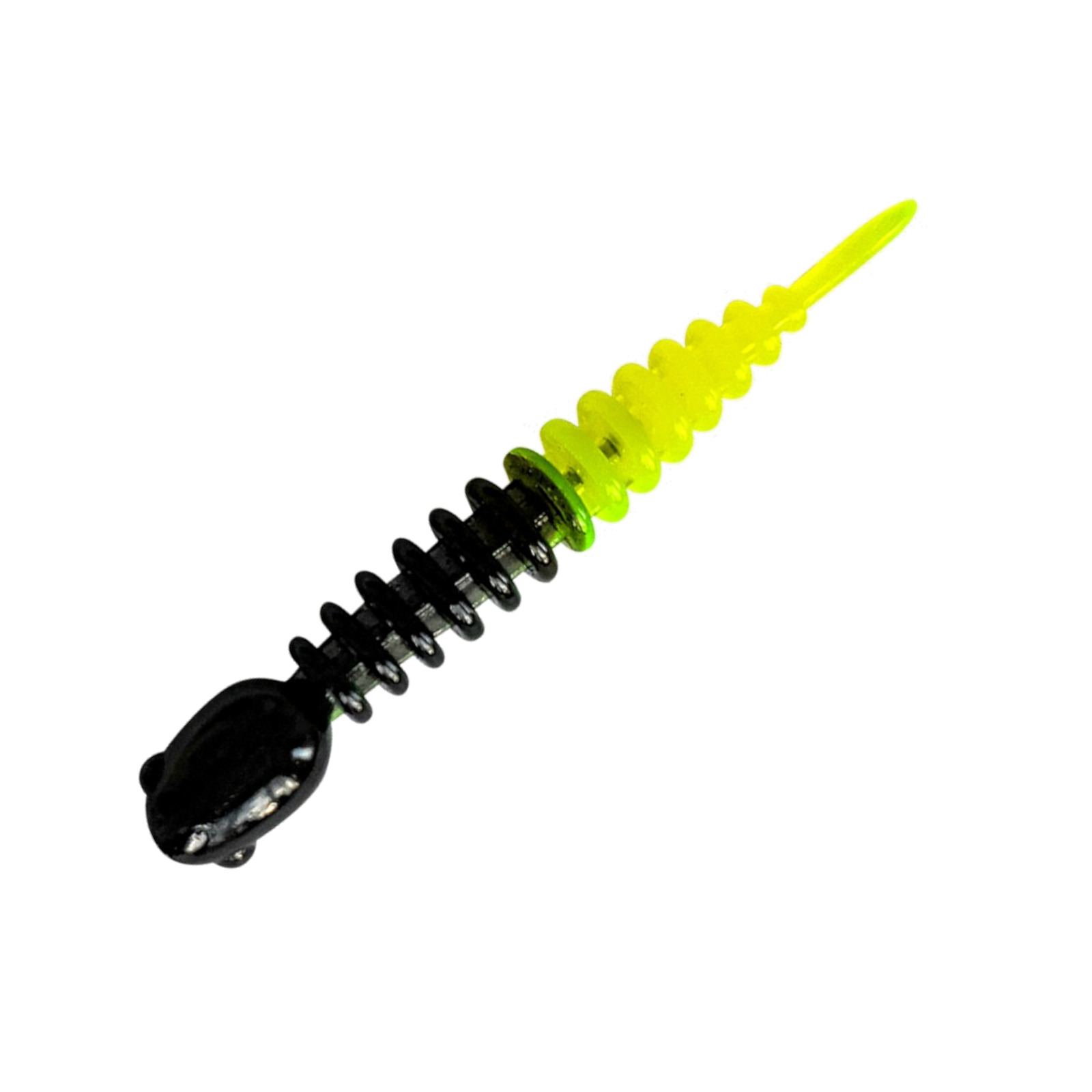 Силиконовая приманка SANSAN trout lure в банке golovastik 65 сыр col18 black-lemon, 12шт